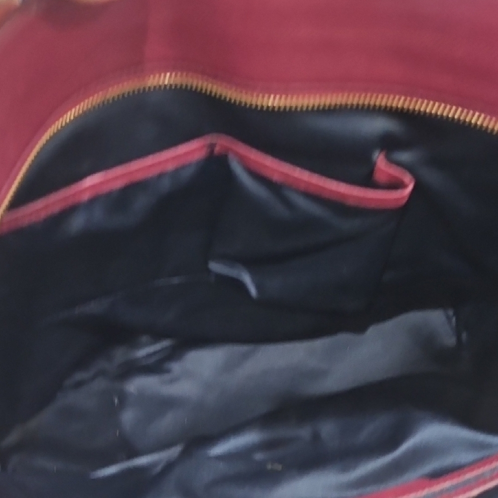 Juicy Couture Wine Red Tote with Gold Accents - Picture 11 of 13